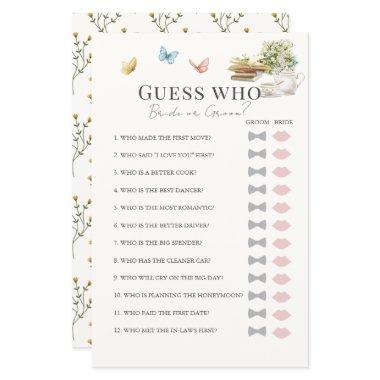 Guess Who Bride or Groom Book Bridal Shower Game