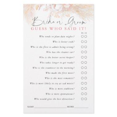 Guess Who Bride or Groom - Game