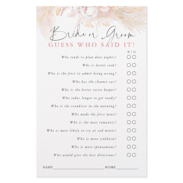 Guess Who Bride or Groom - Game
