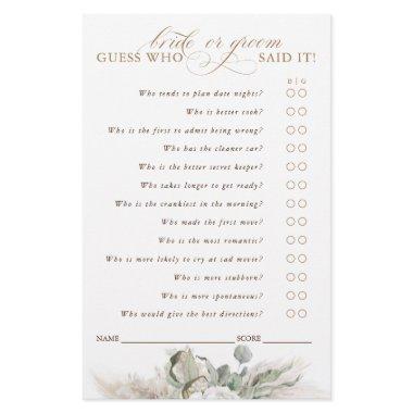 Guess Who Bride or Groom Game