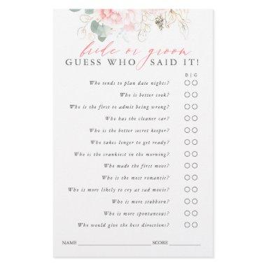 Guess Who Bride or Groom - Game
