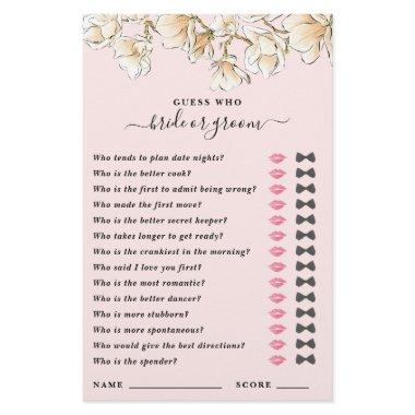 Guess Who Bride or Groom Shower Game