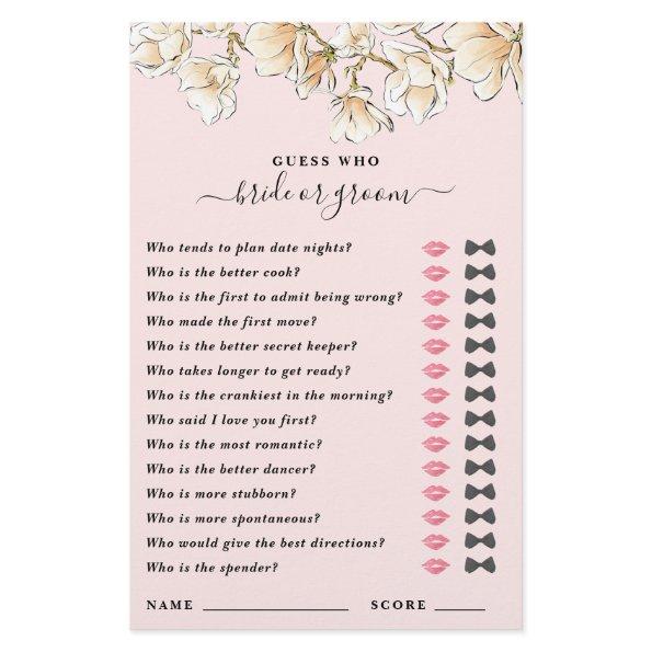 Guess Who Bride or Groom Shower Game