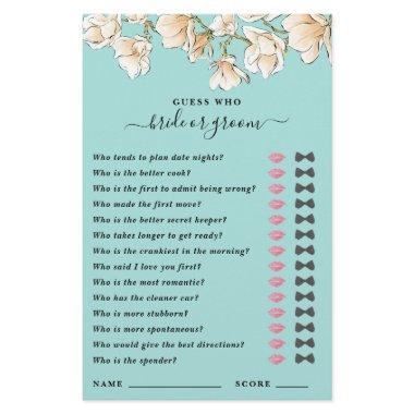 Guess Who Bride or Groom Shower Game