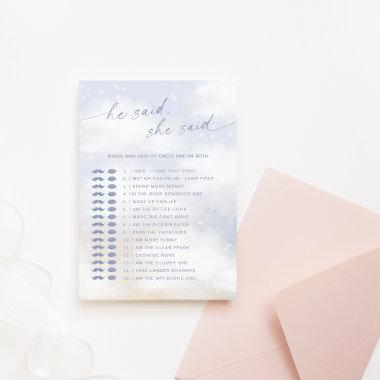 Guess Who Said It Cloud 9 Bridal Shower Game Invitations