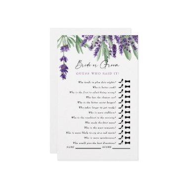 Guess Who Said It? Simple Lavender