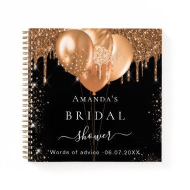 Guest book  black gold glitter advice