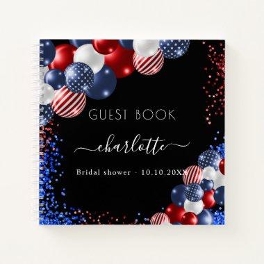 Guest book bridal shower patriotic 4th july