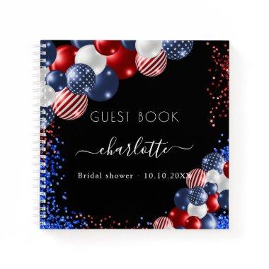 Guest book bridal shower patriotic 4th july