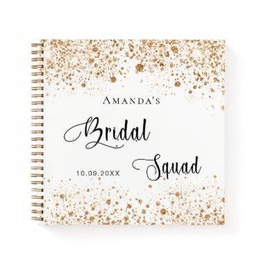 Guest book bride squad white gold glitter