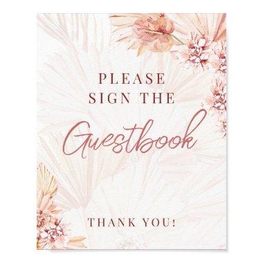 Guestbook Sign Boho Blush Beige Bridal Baby Shower