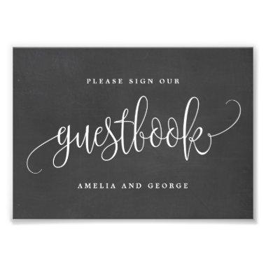 Guestbook Sign Choose Your Size Chalkboard