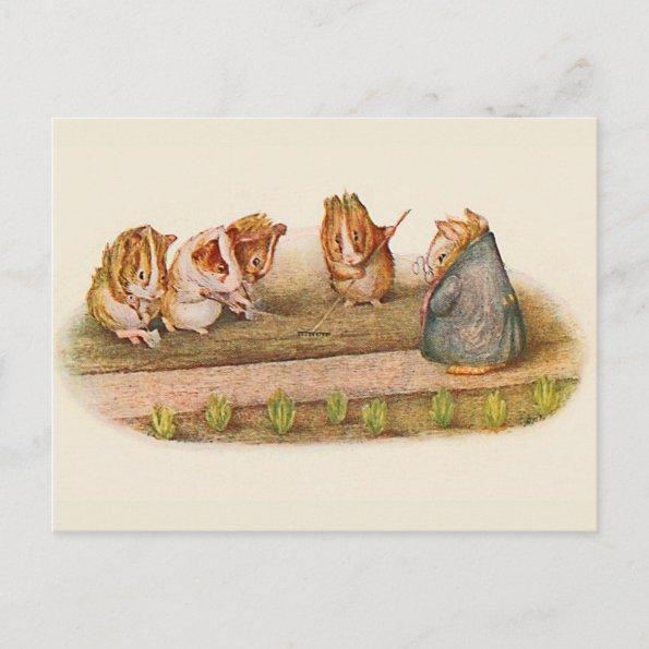 Guinea Pigs in the Garden Watercolor Recipe Invitations