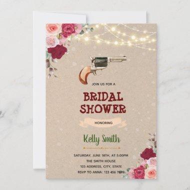 Gun rose bridal shower Invitations