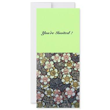 HAIKU/ BLACK WHITE YELLOW GREEN SPRING FLOWERS