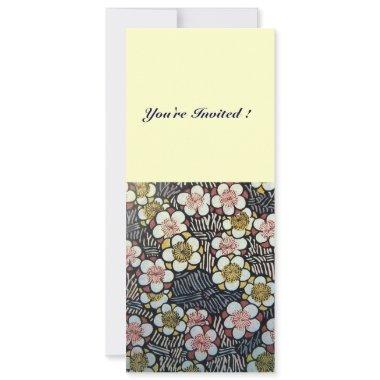 HAIKU/ BLACK WHITE YELLOW PINK SPRING FLOWERS