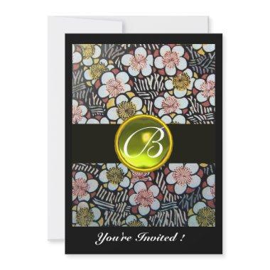 HAIKU/SPRING FLOWERS YELLOW TOPAZ MONOGRAM