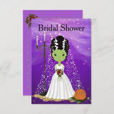 Halloween Bridal Shower Invitations Frankenstein