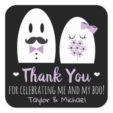 Halloween Couples Wedding Thank You Stickers