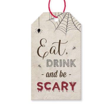Halloween Eat Drink Be Scary Kid Adult Party Favor Gift Tags