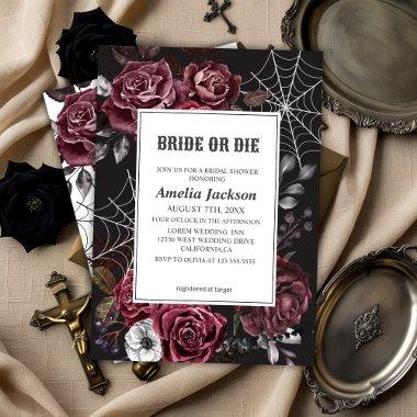 Halloween floral gothic bride or die