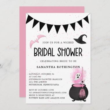Halloween Girly Wicked Bridal Shower Invitations