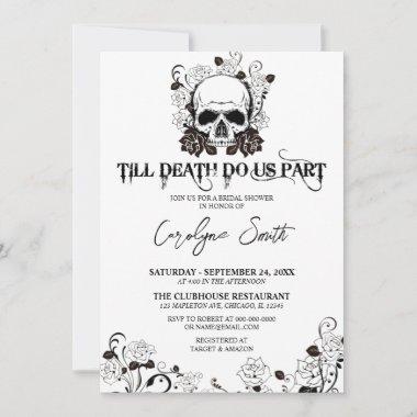 Halloween Gothic Bridal Shower Invitations