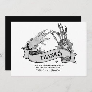 Halloween Gothic Til Death Do Us Party Wedding Thank You Invitations