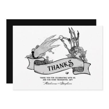 Halloween Gothic Til Death Do Us Party Wedding Thank You Invitations