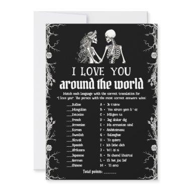 Halloween I Love You Around the World Bridal Game