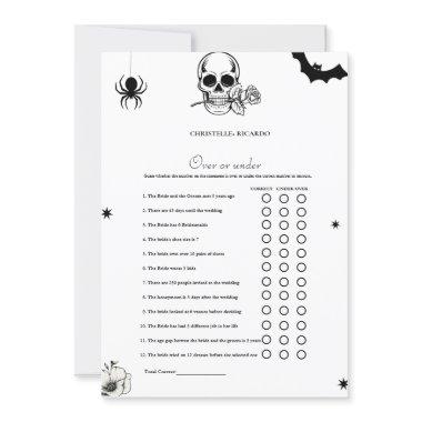 Halloween Over or under  game