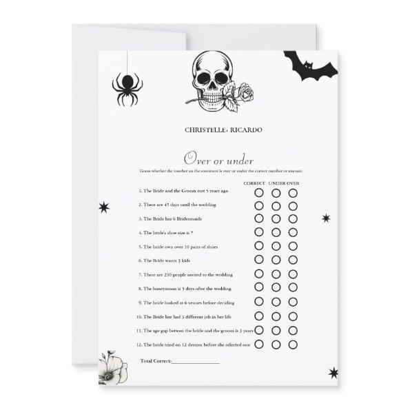 Halloween Over or under  game