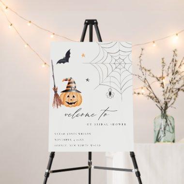 Halloween Pumpkin Spiderweb  Welcome Foam Board