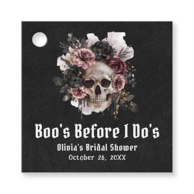 Halloween Skull Boo's Before I Do's  Favor Tags