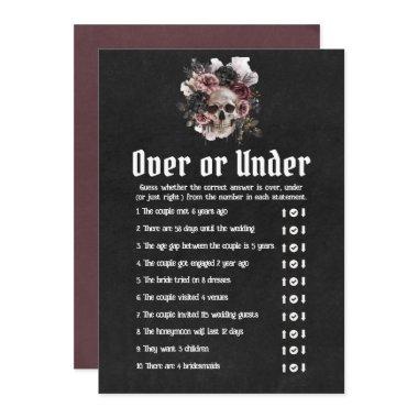 Halloween Skull Over or Under  Game