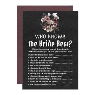 Halloween Skull Who Knows the Bride Best Game