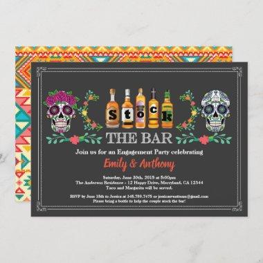 Halloween stock the bar engagement party Invitations