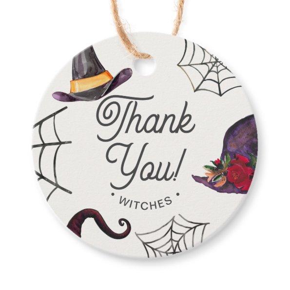 Halloween Thank You Witches Orange  Favor Tags