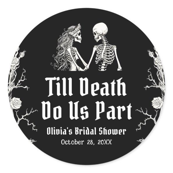 Halloween Till Death Do Us Part  Classic Round Sticker