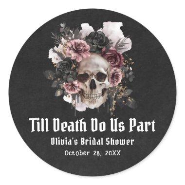 Halloween Till Death Do Us Part  Classic Round Sticker