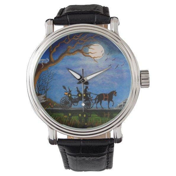 Halloween,wedding,gift,horse,carriage,witch,wizard Watch