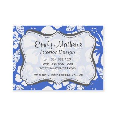 Han Blue Hawaiian Tropical Hibiscus Business Invitations