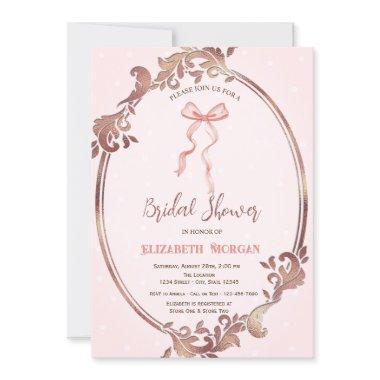 Hand Drawn Bow Elegant Frame Dots