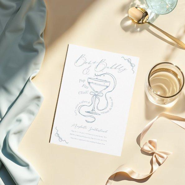 Hand Drawn Bows & Bubbly Cocktail
