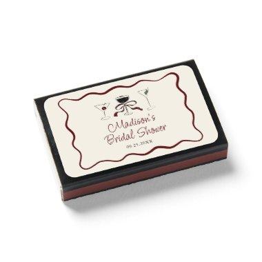 Hand Drawn Cocktails Wavy Frame  Matchboxes