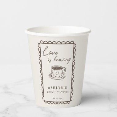 Hand Drawn Coffee Theme  Paper Cups