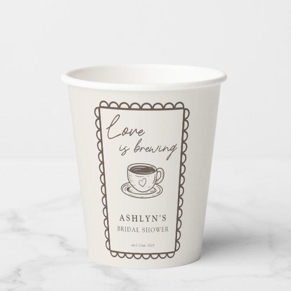 Hand Drawn Coffee Theme  Paper Cups