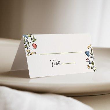 Hand Drawn Colorful Floral  Place
