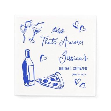 Hand Drawn Doodle  That's Amore pizza Napkins