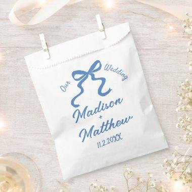 Hand Drawn Drawings Doodles Ribbon Bow Wedding Favor Bag